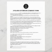 ロゴを追加する白い同意型枠 チラシ (正面)