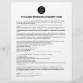 ロゴを追加する白い同意型枠 チラシ (正面)