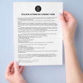 ロゴを追加する白い同意型枠 チラシ (手)