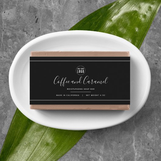 ロゴを追加する白縁どの編集可能な色の製品ラベル ペットボトルラベル