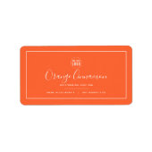 ロゴを追加する白縁どの編集可能な色の製品ラベル ラベル (正面)