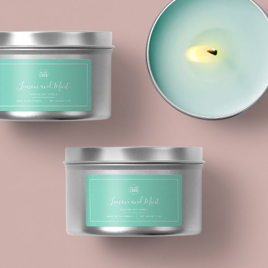 ロゴを追加する白縁どの編集可能な色の製品ラベル ラベル