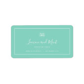 ロゴを追加する白縁どの編集可能な色の製品ラベル ラベル (正面)