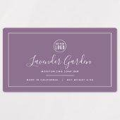 ロゴを追加する白縁どの編集可能な色製品 ラベル (デザイン1)