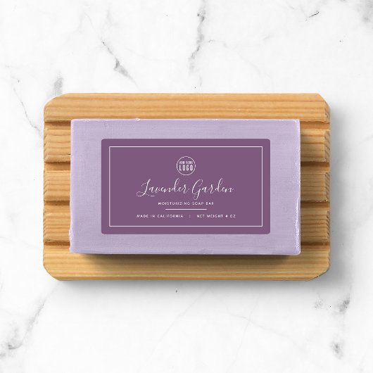 ロゴを追加する白縁どの編集可能な色製品 ラベル