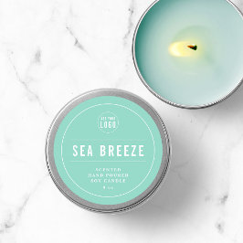 ロゴを追加する白縁ど線と線の編集可能な色 ラウンドシール