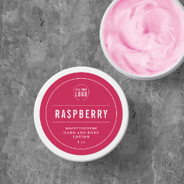 ロゴを追加する白縁ど線と線の編集可能な色 ラウンドシール