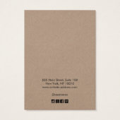 ロゴを追加する茶色のクラフト縁どヘアクリップ表示 (裏面)