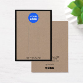 ロゴを追加する茶色のクラフト縁どヘアクリップ表示