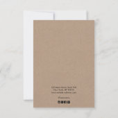 ロゴを追加する茶色のクラフト縁どヘアクリップ表示 招待状 (裏面)