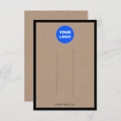 ロゴを追加する茶色のクラフト縁どヘアクリップ表示 招待状 (正面/裏面)