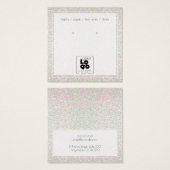 ロゴを追加する虹色グリッターイヤリングディスプレイカード (正面&裏面)