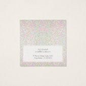 ロゴを追加する虹色グリッターイヤリングディスプレイカード (裏面)