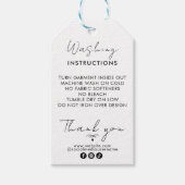 ロゴを追加する衣類の洗浄の指示価格つる ギフトタグ (正面)