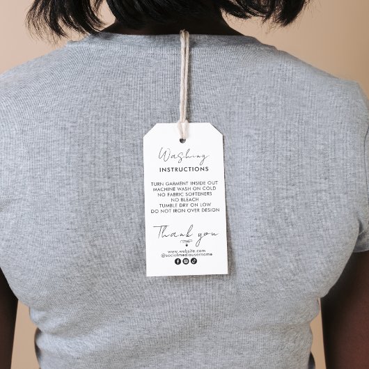 ロゴを追加する衣類の洗浄の指示価格つる ギフトタグ