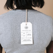 ロゴを追加する衣類の洗浄の指示価格つる ギフトタグ