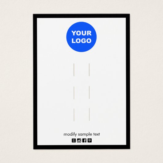 ロゴを追加する複数の3ヘアクリップ表示ホルダー (正面)