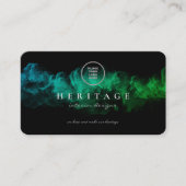 ロゴを追加する魔法の緑の曇り 名刺 (正面)