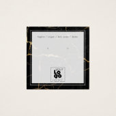 ロゴを追加する黒い金ゴールド大理石イヤリングディスプレイカード (正面)