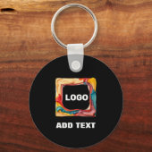 ロゴを追加する キーホルダー (正面)