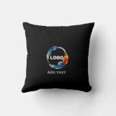 ロゴを追加する クッション (裏面)