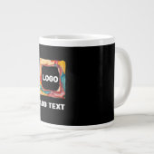 ロゴを追加する ジャンボコーヒーマグカップ (正面右)
