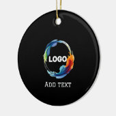 ロゴを追加する セラミックオーナメント (左)