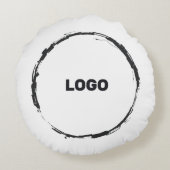 ロゴを追加する ラウンドクッション (裏面)