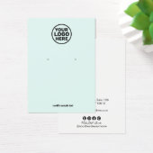 ロゴを追加するAqua Blue Earringディスプレイカード (デスク)