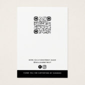 ロゴを追加するQRネックレスイヤリングディスプレイカード (裏面)