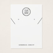 ロゴを追加するQRネックレスイヤリングディスプレイカード (正面)