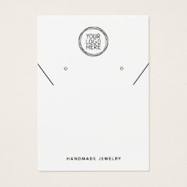 ロゴを追加するQRネックレスイヤリングディスプレイカード