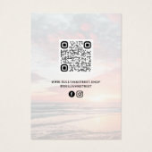 ロゴを追加するQRネックレスイヤリングディスプレイカード (裏面)