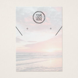 ロゴを追加するQRネックレスイヤリングディスプレイカード