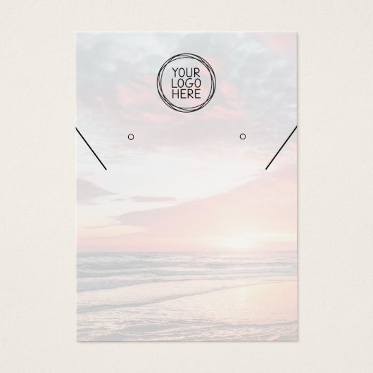 ロゴを追加するQRネックレスイヤリングディスプレイカード (正面)