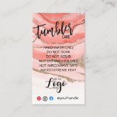 ロゴを追加するTUMBLERカー気にドのビニールビジネス 名刺 (正面)