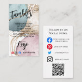 ロゴを追加するTUMBLERカー気にドの金ゴールドグリッター 名刺 (正面/裏面)