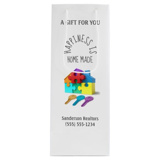 ロゴを追加す実在るEstate House鍵 ワインギフトバッグ (正面)