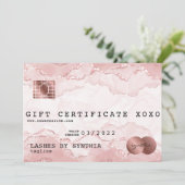 ロゴを追加できるモダンなクレジットカード型ギフト券 (スタンド正面)