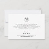 ロゴを追加アクアブルー《写真》ぼけ味ライトシルバーフェイク サンキューカード (裏面)