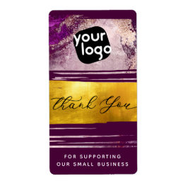 ロゴを追加エレガントしモダンてパーソナライズされたお礼 ラベル