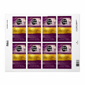 ロゴを追加エレガントしモダンてパーソナライズされたお礼 ラベル (フルシート)