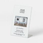 ロゴを追加カスタム文字会社の写真 台座サイン (正面)