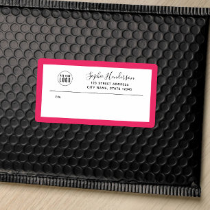 ロゴを追加カスタム縁ど書差出人住所 ラベル