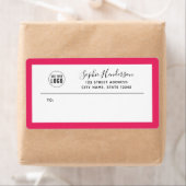 ロゴを追加カスタム縁ど書差出人住所 ラベル (インサイチュ)