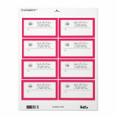 ロゴを追加カスタム縁ど書差出人住所 ラベル (フルシート)