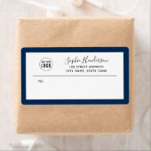 ロゴを追加カスタム縁ど書差出人住所 ラベル (インサイチュ)