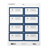 ロゴを追加カスタム縁ど書差出人住所 ラベル (フルシート)