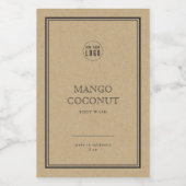 ロゴを追加クラシックするグレー縁どKraft製品ラベル ワインラベル (シングルラベル)