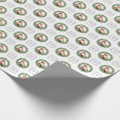 ロゴを追加クリスマスサンタギフトパターン会社 ラッピングペーパー (角)